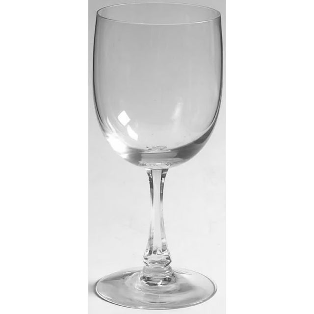 Glass Set of 6 Signed Mid Century Modern Fostoria Wine Glasses in the Fascination Clear Pattern For Sale - Image 7 of 12