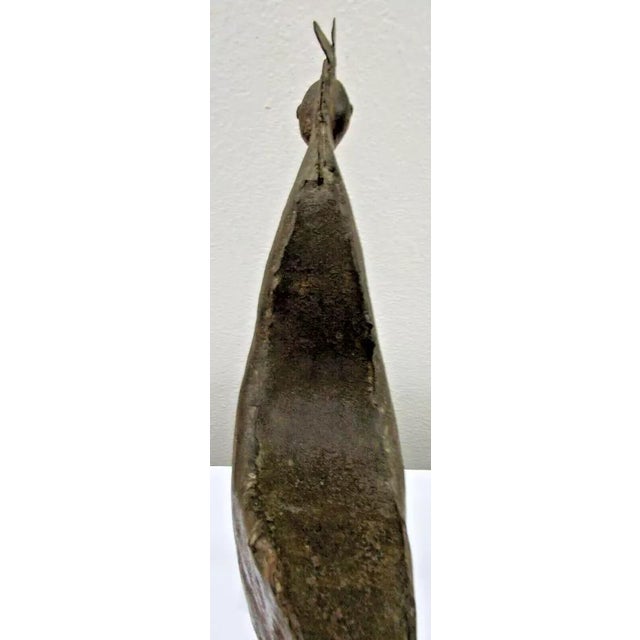 1940's French Folk Art Welded Sheet Iron 21" Tall Chicken Sculpture For Sale - Image 9 of 12