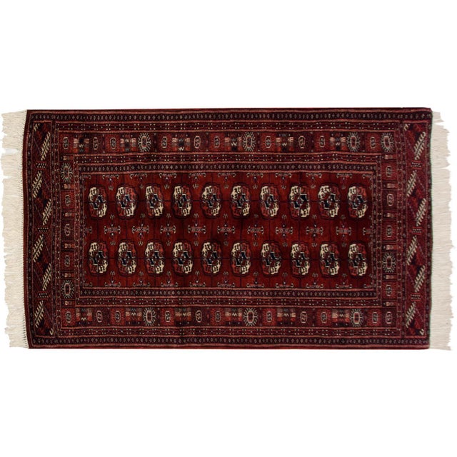 Wine Vintage Fine Bokhara Rug - 3' X 5' For Sale - Image 8 of 8