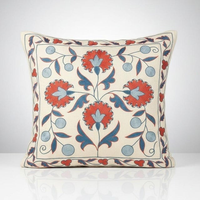New Hand-Embroidered 100% Silk Cushion Cover – Authentic Uzbek Textile Art Elevate your home décor with this exquisite...
