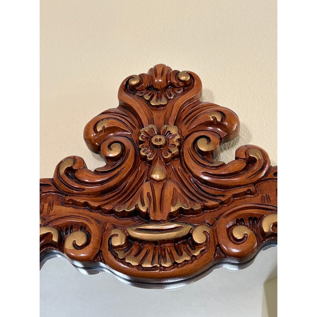Mid-Century French Rococo Console Table & Matching Wall Mirror Set – Hand-Painted & Signed by H. Breckelschmidt For Sale - Image 4 of 10
