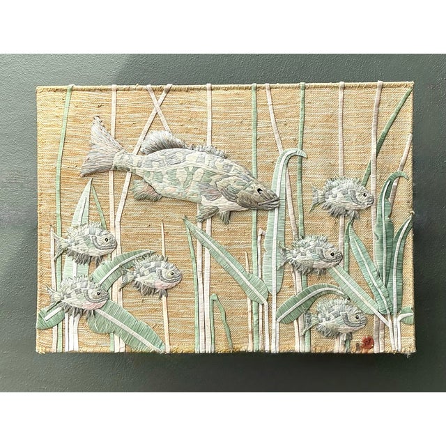 Wood Vintage Don Freeman Undersea Fiber Art For Sale - Image 7 of 12