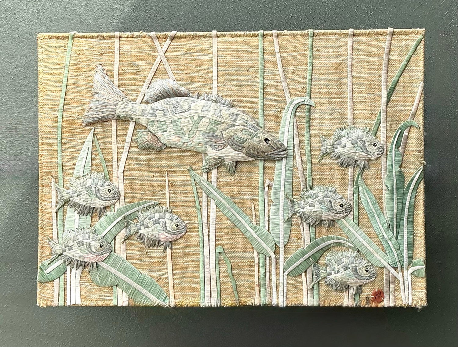 Vintage Don Freeman Undersea Fiber Art - Detail view