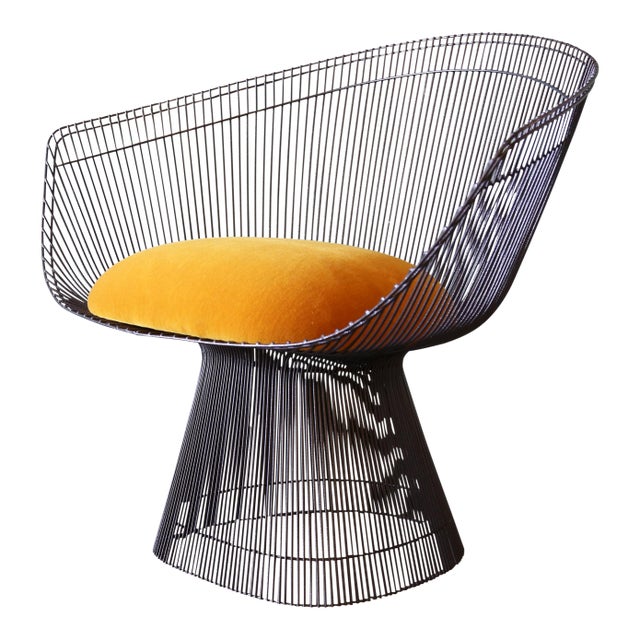 1960s Mohair Warren Platner for Knoll Lounge Armchair Mid Century Modern For Sale