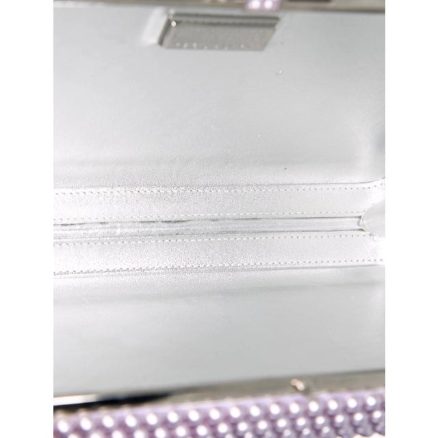 2020s Judith Leiber Slim Slide Lavender Pearl Crystal Evening Shoulder Bag Minaudiere For Sale In Los Angeles - Image 6 of 13