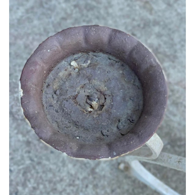 Antique Victorian Wrought Iron Outdoor Garden Plant Stand For Sale - Image 4 of 11