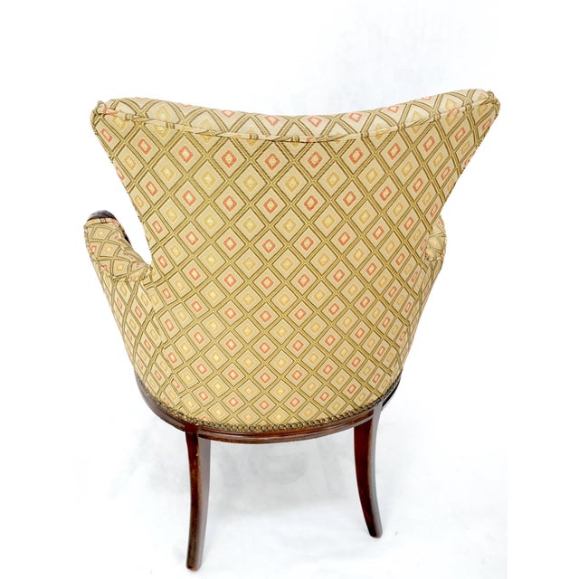 Pair of Antique Carved Mahogany Upholstered Fireside Arm Chairs For Sale - Image 13 of 13