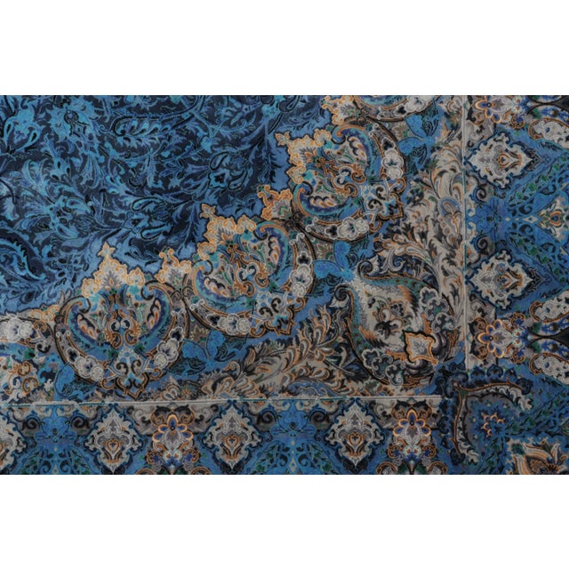 Rug & Kilim’s Modern Persian Style Rug With Intricate Medallion in Ocean Hues For Sale In New York - Image 6 of 8