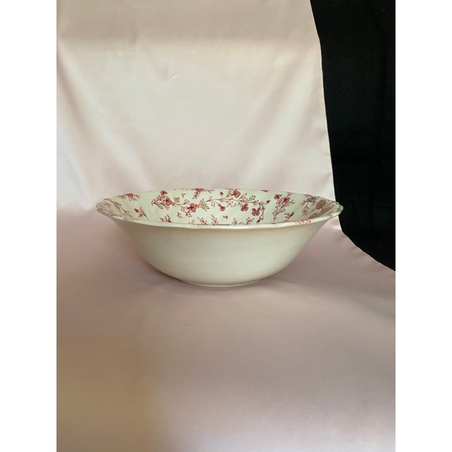 Late 20th Century Johnson Bros Original Hand Engraved Rose Chintz