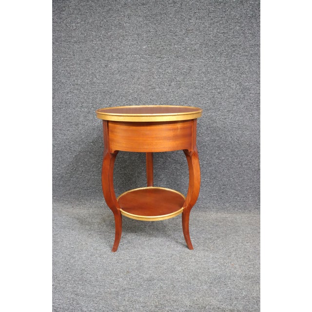 Wood Regency Style Mahogany & Gilt Lamp Table For Sale - Image 7 of 8