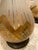 Glass Mid 20th Century Mid-Century Modern Attributed to Fortune Lamp Co. Frosted Glass & Gilt Table Lamps, Pair For Sale - Image 7 of 9