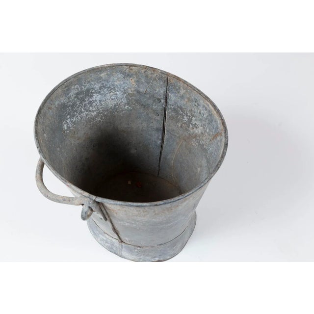 Antique French Zinc Milk Bucket, Early 20th Century For Sale - Image 9 of 10