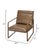 Contemporary Hemingway Accent Chair, Truffle Leather For Sale - Image 3 of 10