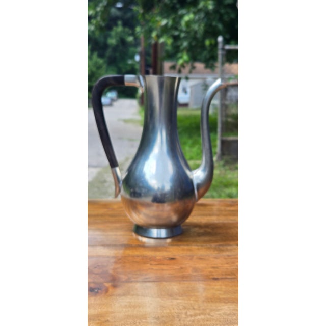 Vintage Silver-Plated Pitcher & Tankard Set - Mid-Century Modern Barware or Tea Service For Sale - Image 12 of 18