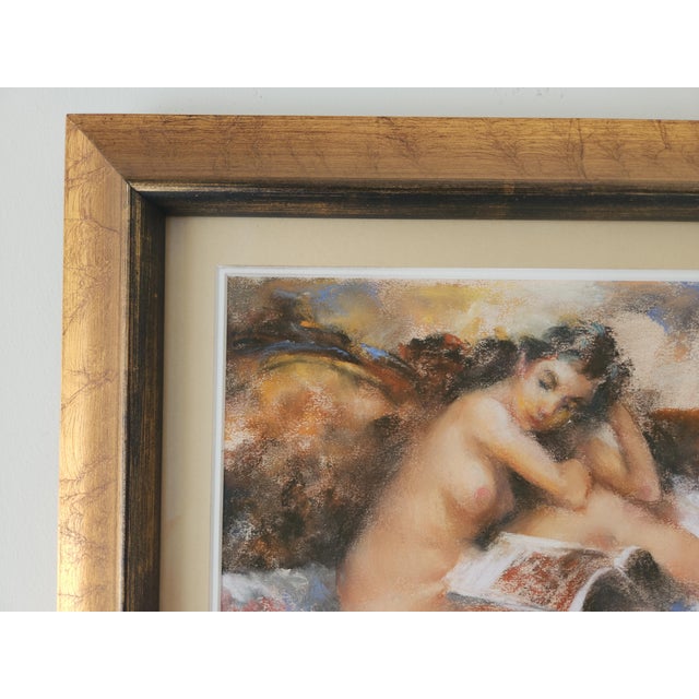 Ramon Kelley Original Pastel Painting Nude Portrait of a Seated Woman For Sale In Los Angeles - Image 6 of 12