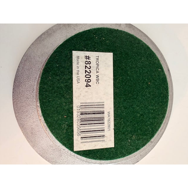 Vintage Wilton Armetale Tropica Botanical Wine Bottle Coaster / Candle Holder For Sale - Image 4 of 7