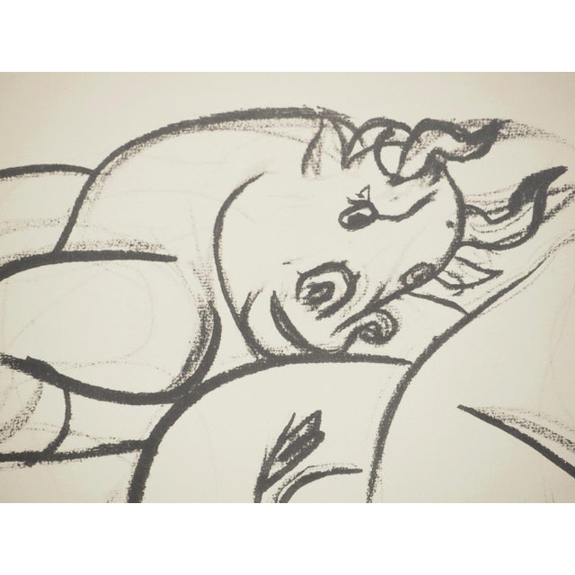 Pablo PICASSO (1881-1973) The Maiden and the Minotaur, 1967 Lithograph enhanced with a stencil after a watercolor (Jacomet...