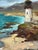 Paper Oil Painting Lighthouse by the Sea on the Beach Yuriy Suprunchuk For Sale - Image 7 of 11