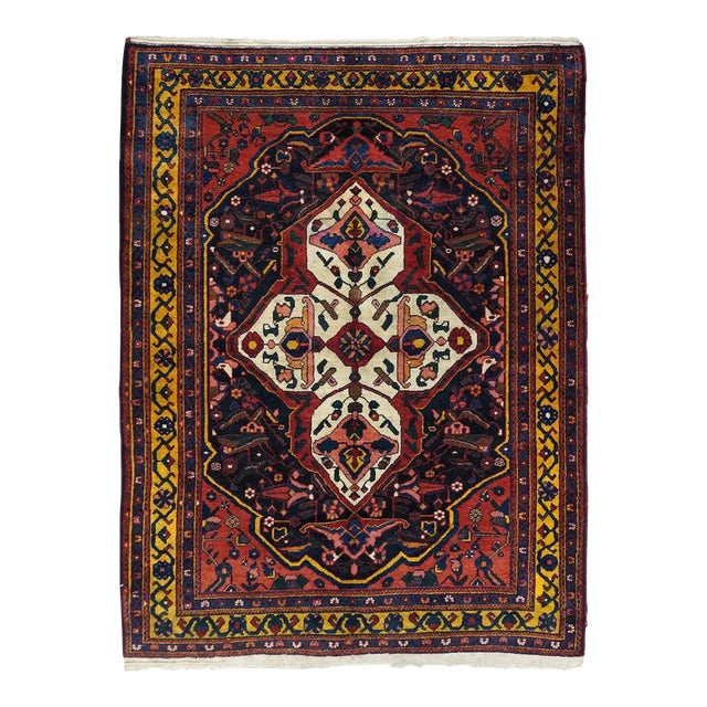 Antique Bakhtiari Rug 5'0'' x 6'4'' For Sale