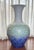 Beautiful extra large Shiwan PROC style crystalline glaze pottery floor vase. Signed at base with a string of characters....