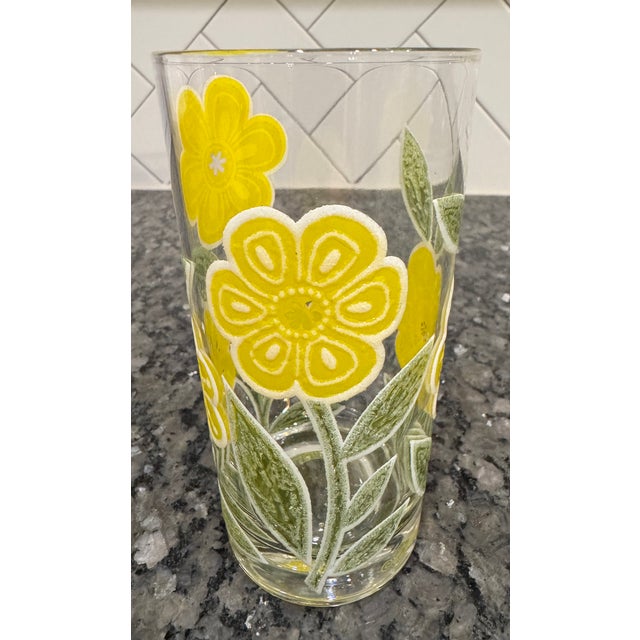 Culver Ltd. Mid-Century Modern Glasses by Culver "Petite Fleur" Pattern- Set of 5 For Sale - Image 4 of 5