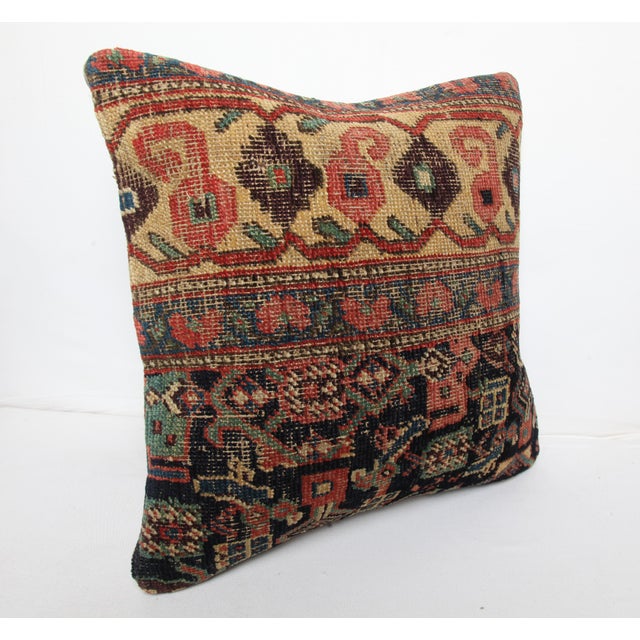 Here i am listing a antique 100% Handmade double knotted rug pillow cover, made from Antique tribal Prersian Ferehan rug...