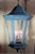American Large Vintage Solid Brass Hexagonal Lantern – Verdigris Patina For Sale - Image 3 of 13