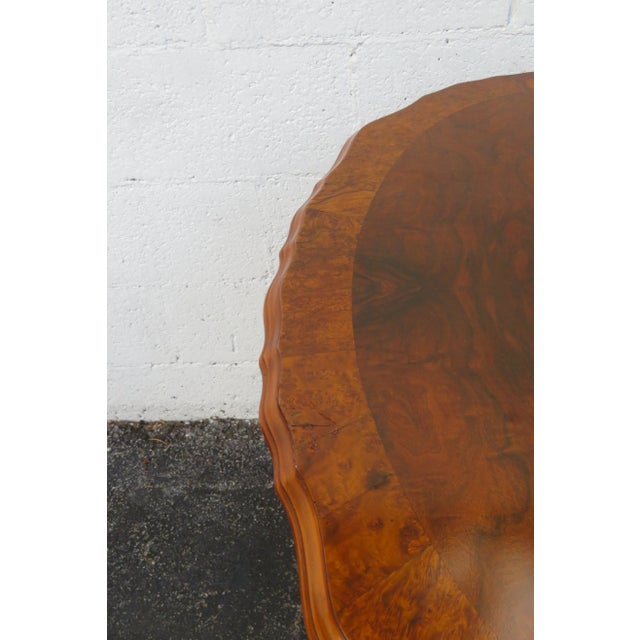 Wood French Early 1900s Hand Carved Walnut Inlay Side End Center Table For Sale - Image 7 of 13