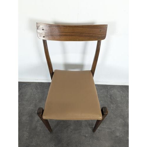 Vinatge Scandinavian Brown Chairs, Set of 5 For Sale - Image 6 of 11