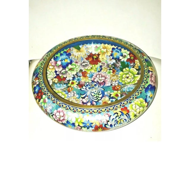 Vintage Cloisonné Bowl Handmade For Sale - Image 9 of 12