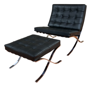 Set of Barcelona Lounge Chair and Ottoman by Ludwig Mies van der Rohe for Knoll Inc. / Knoll International, 2011