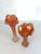 Glass Vintage Marigold Carnival Glass Swung Vases, a Pair For Sale - Image 7 of 12