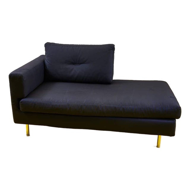 Vintage Black Chaise Longue For Sale