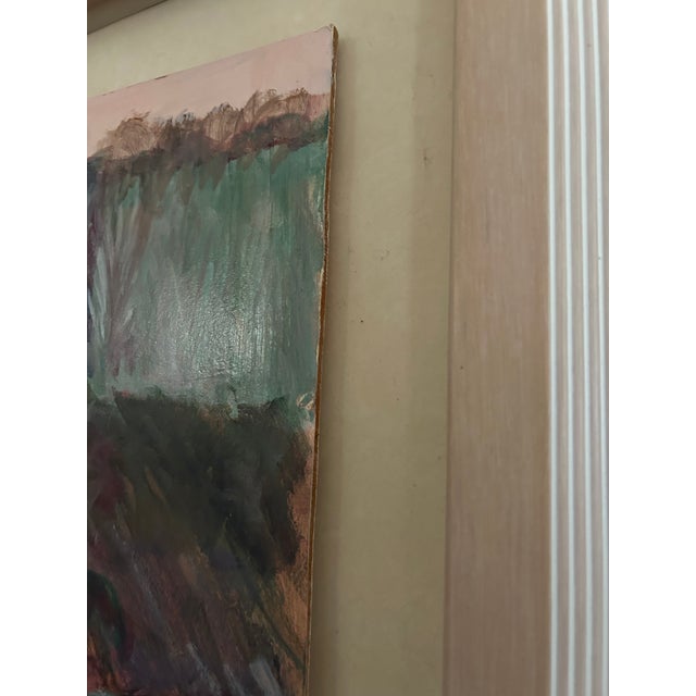 Exhibition-Scale Maury Hazeltine Original Acrylic Painting "Umatilla Vineyard - Winter" – Complete 1992 Marianne Partlow Gallery Provenance For Sale - Image 4 of 11