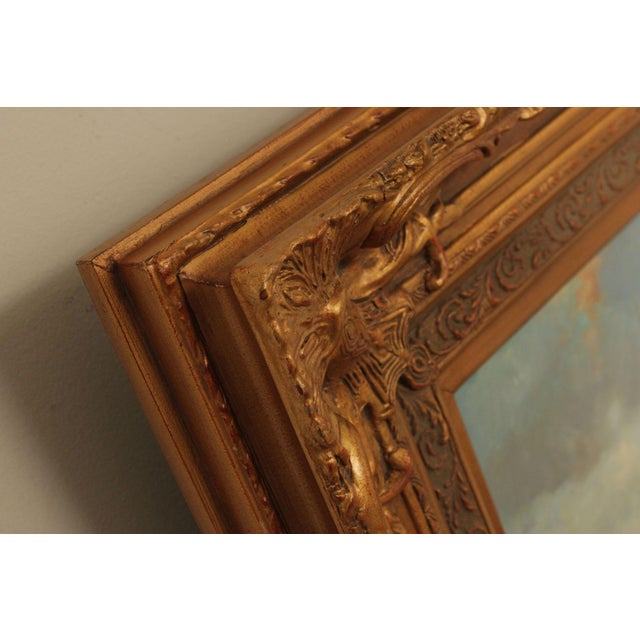 Traditional Italian Village Scene Oil Painting, Signed For Sale - Image 3 of 12