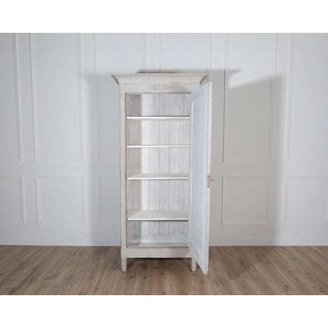 Swedish Painted Linen Closet with Shelves, Circa 1890 For Sale - Image 4 of 11