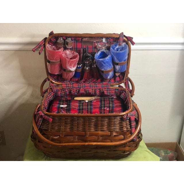 Vintage Picnic Time Picnic Basket Chairish