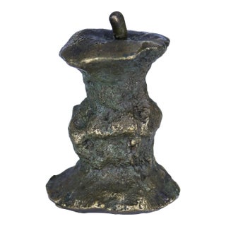Modernist Cast Bronze Apple Core Sculpture Art Object For Sale