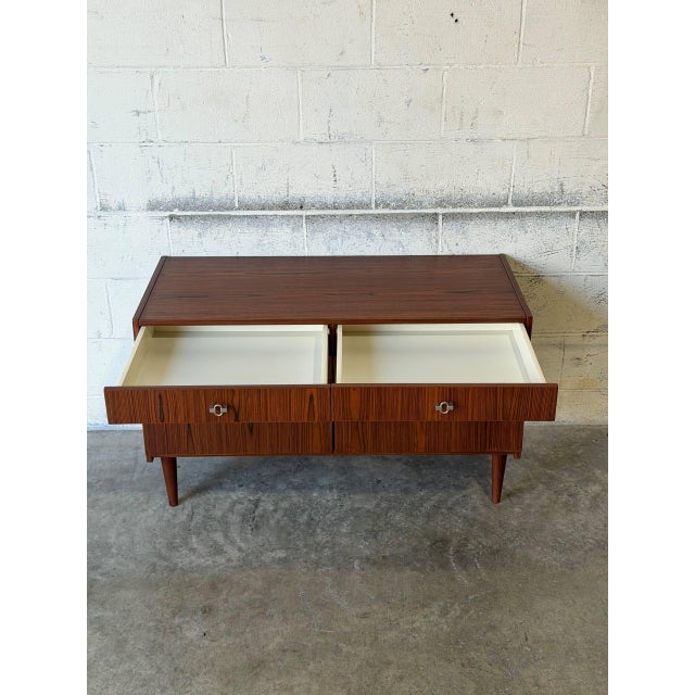 Rosewood Sideboard Credenza With Dual Doors and Two Drawers Mid-Century Modern 1960s For Sale - Image 10 of 11