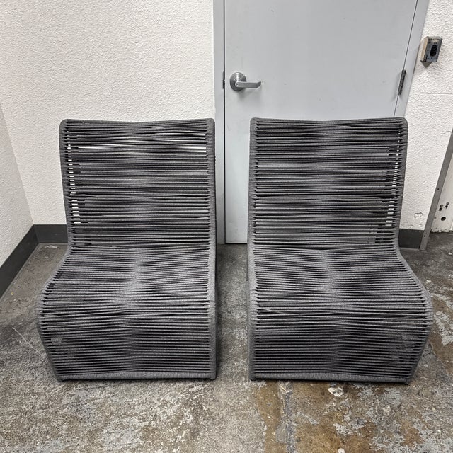 Design Plus Gallery presents a Pair of Milano Armless Club Chairs from Sunset West. Part of the Milano Collection, these...