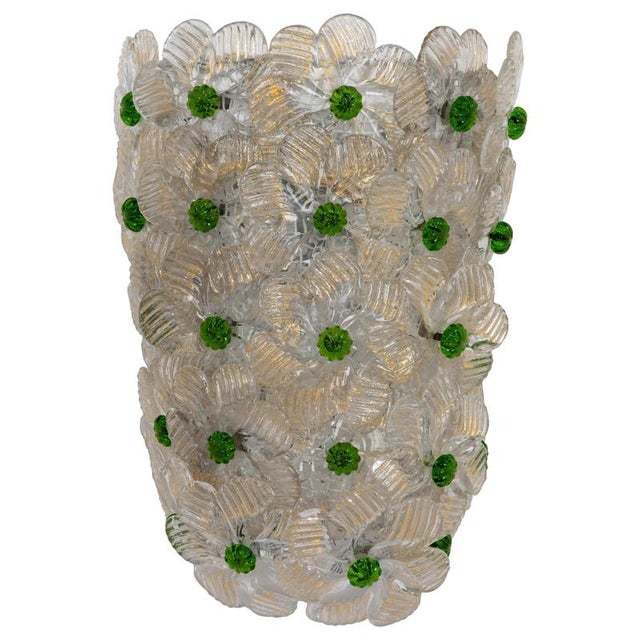 Vintage Petite Murano Glass Wall Sconce from Barovier & Toso, Italy, 1970s For Sale - Image 10 of 10