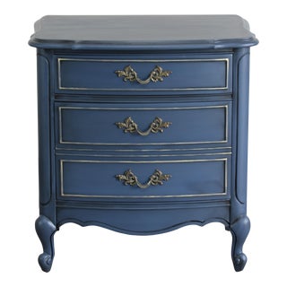 Vintage French Provincial Blue Nightstand For Sale