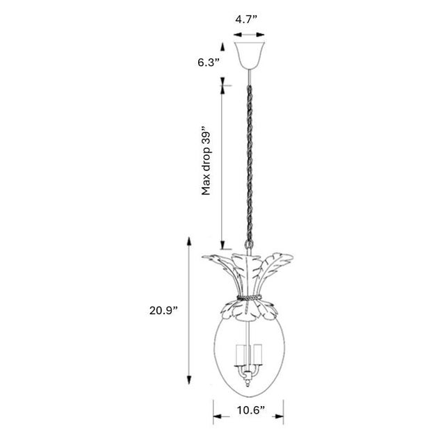 Beata Heuman Dodo Egg Pendant Light For Sale - Image 4 of 4