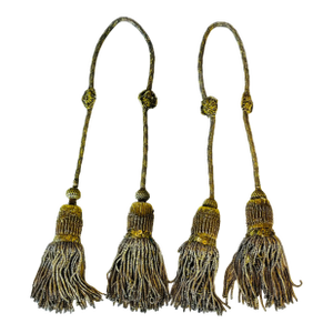 19th Century Gold Threaded Tassels- Set of 2