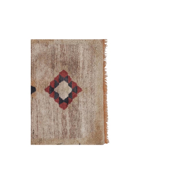 Mid-Century Modern Vintage Angora Wool Turkish Shaggy Rug 3'1'' X 4'9'' For Sale - Image 3 of 10