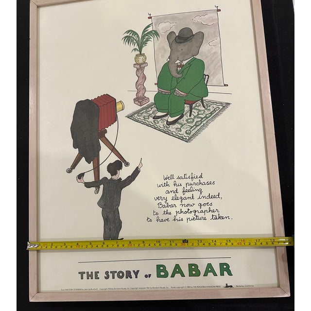 Children's 1980s The Story of Babar Wall Art For Sale - Image 3 of 4