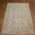 High Decorative Persian rug with dominant accents in ivory blue and orange. Perfect for a grand foyer
