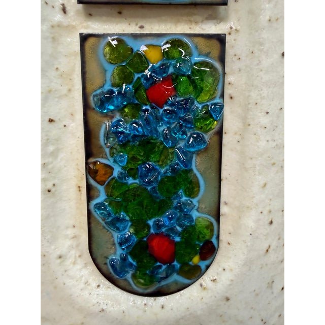 1960s Ceramic Lamp W/ Fused Glass Mosaic Panels, Attributed to Bitossi for Raymor For Sale - Image 10 of 17