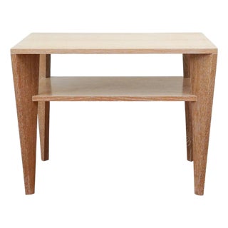 Greenwich Side Table, Medium Cerused Oak For Sale
