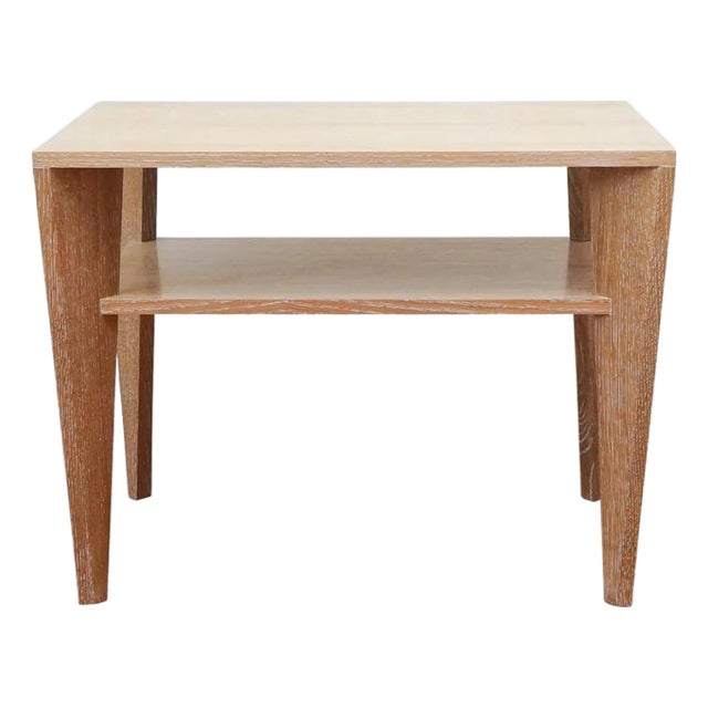 Greenwich Side Table, Medium Cerused Oak For Sale
